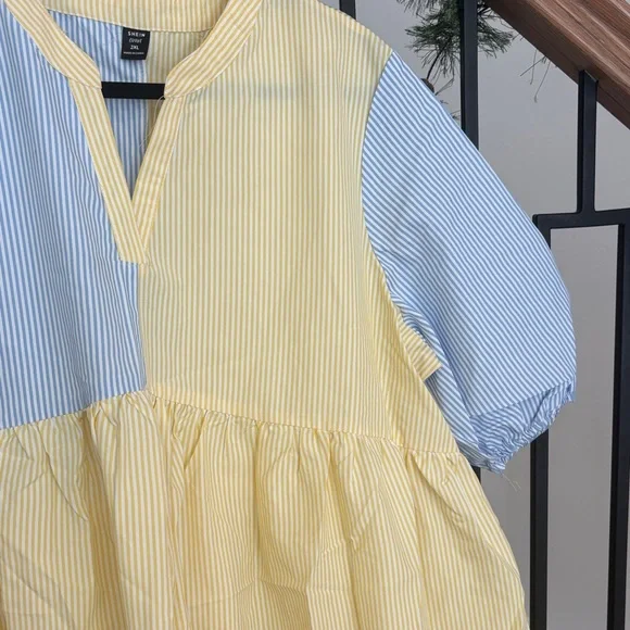 Shein Curve Striped Dress 2 X - Picture 4 of 4